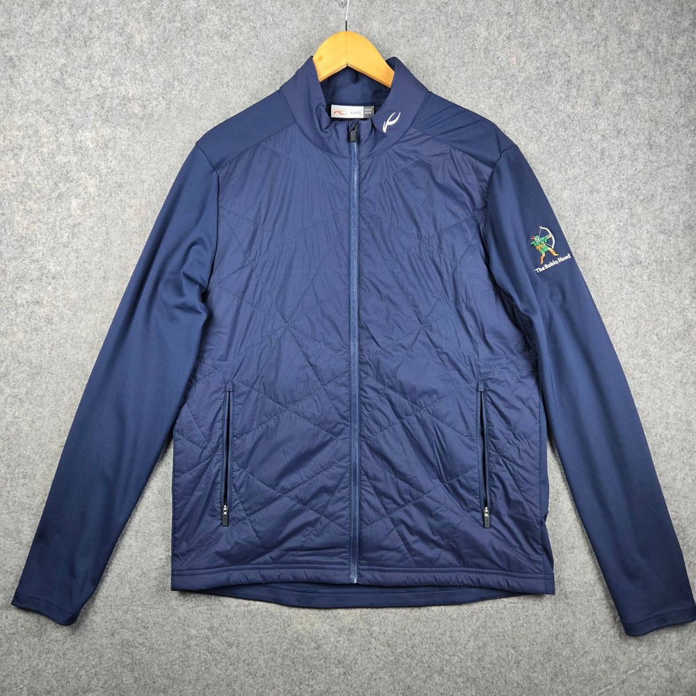 KJUS Retention Jacket Mens 50 M Navy Blue Quilted Full Zip Golf Performance
